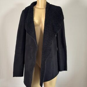 Women's Black Open Front Jacket